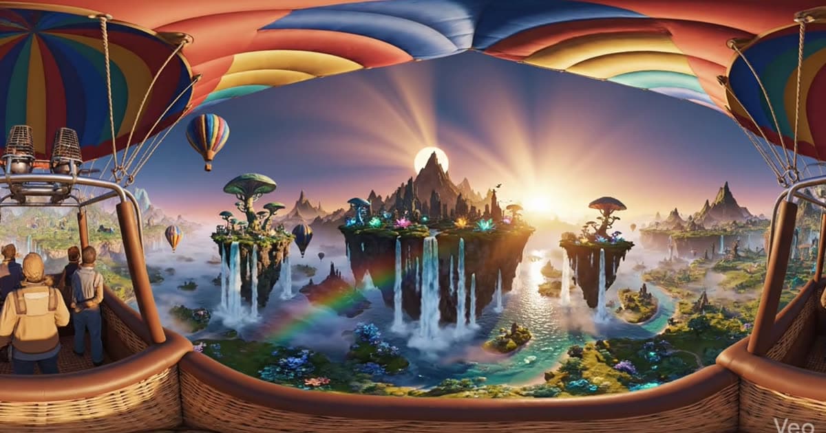 Air ballon over fairyland