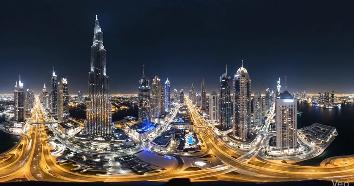 Dubai Skyline at Night