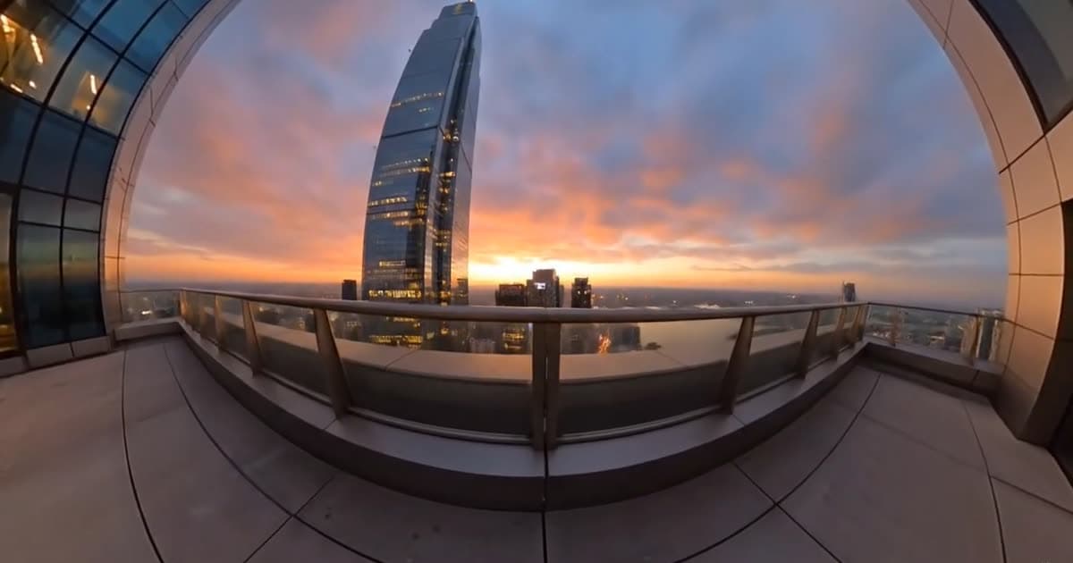 Falling from the building 