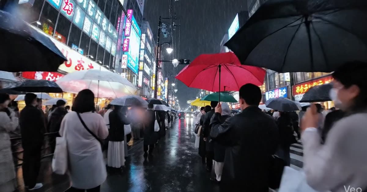 Tokyo rain street