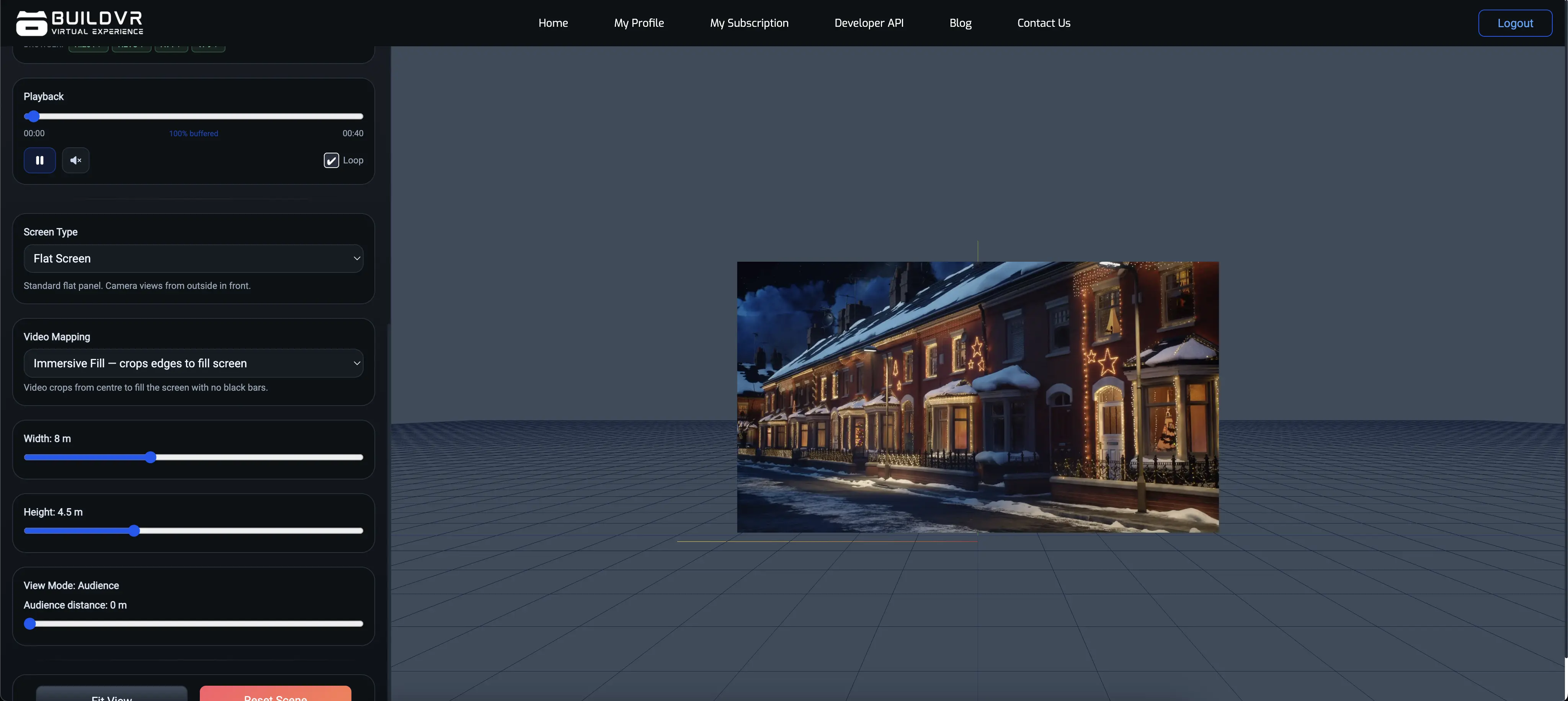ScreenLab flat screen preview mode